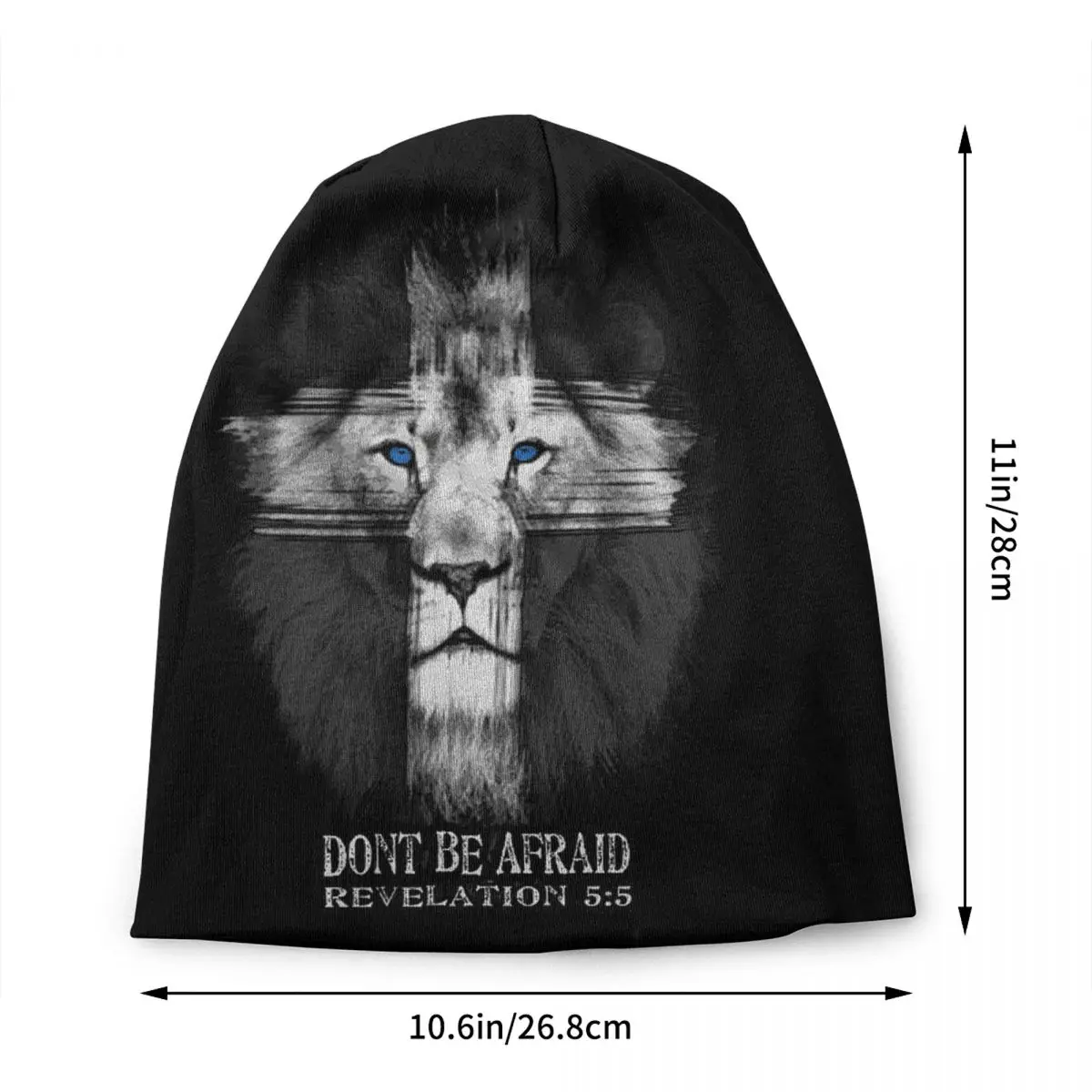 Warm Bonnet Femme Knit Hats Lion Of The Tribe Of Judah Cross Beanie Cap Outdoor Ski Christian Dont Be Afraid Jesus Beanies Caps