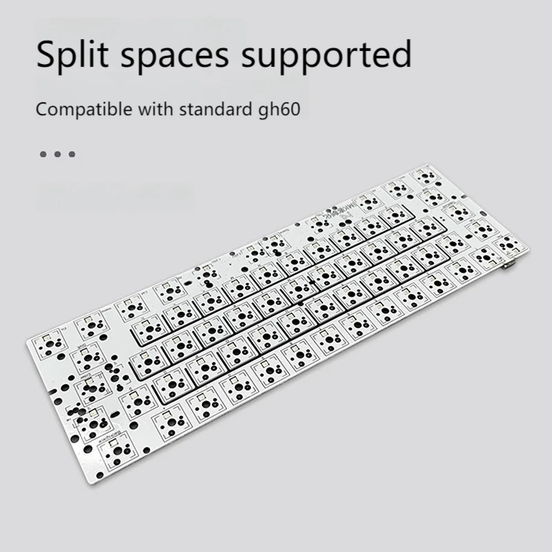 GH60 61 Key Single Mode Hot Swap Pcb Board Customized RGB Single Key Slot FR4 Positioning Board for Mechanical Keyboard Gifts