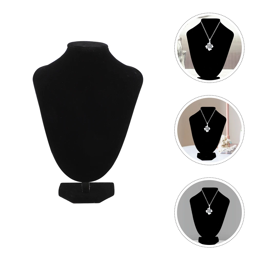 

Necklace Display Stand Mannequin Jewelry Organizers Small Holder Bust Props Miss