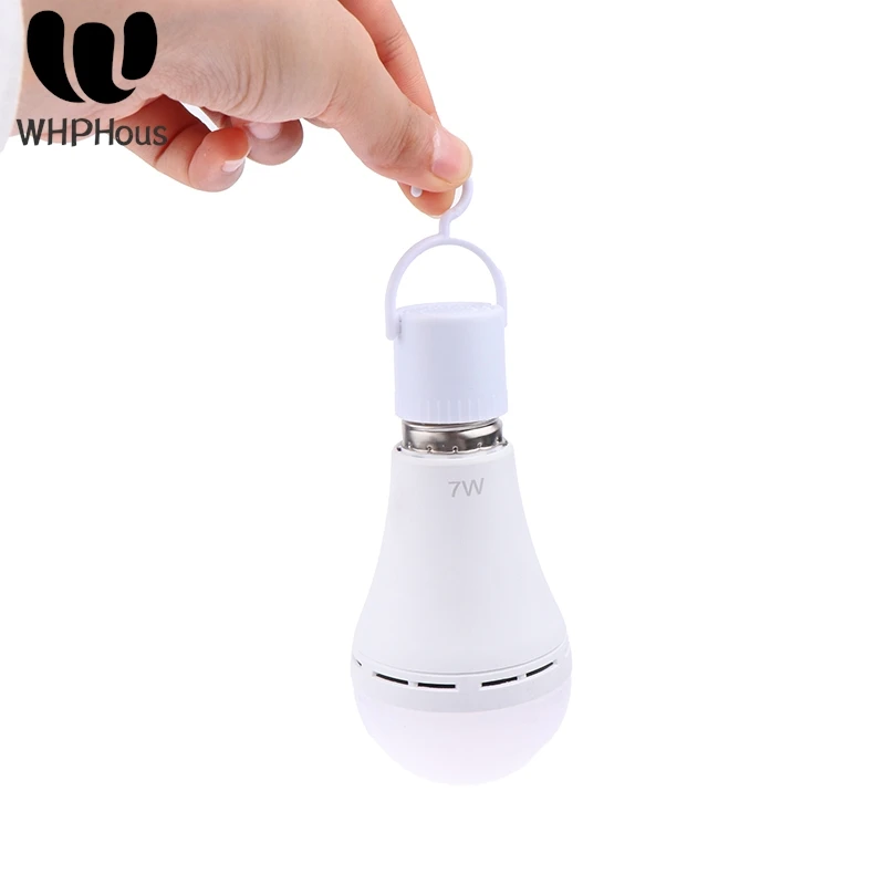 

Outdoor Camping LED Emergency Light Operated White Light Bulb Battery Light Rechargeable Stay Lights Up When Power Failure