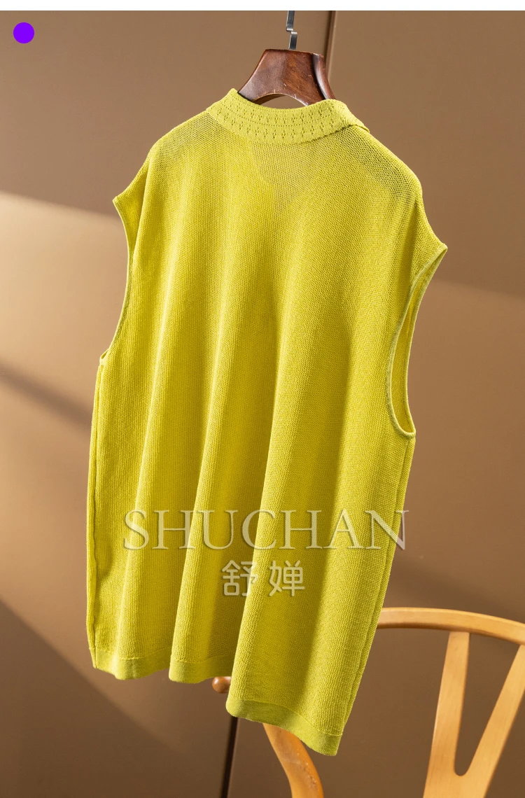 New Knitted Sweater Hollow Bag Sleeve Vest Women 0Y74 Sueter Mujer Invierno  Casacos De Inverno Feminino