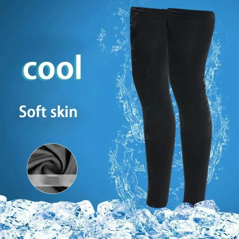 Capa Protetora de Perna para Ciclismo e Corrida com Proteção Solar, Alta Elasticidade, Respirável, Secagem Rápida e Antiderrapante de Silicone