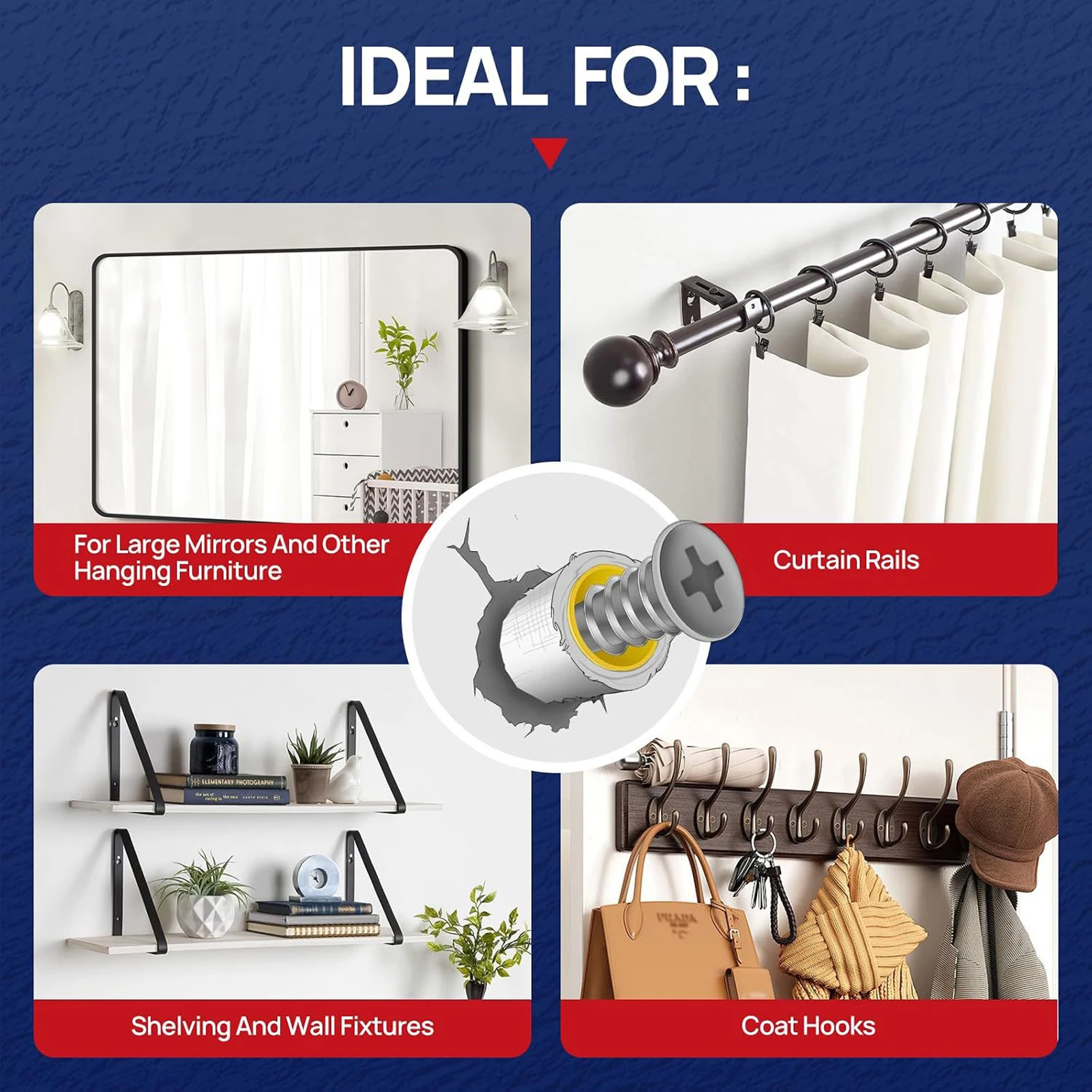 Mixed Fabric Wall Repair Kit for Homeowners Rental Move Out Drywall Patch Set with Screws and Anchors Durable Fix Tool