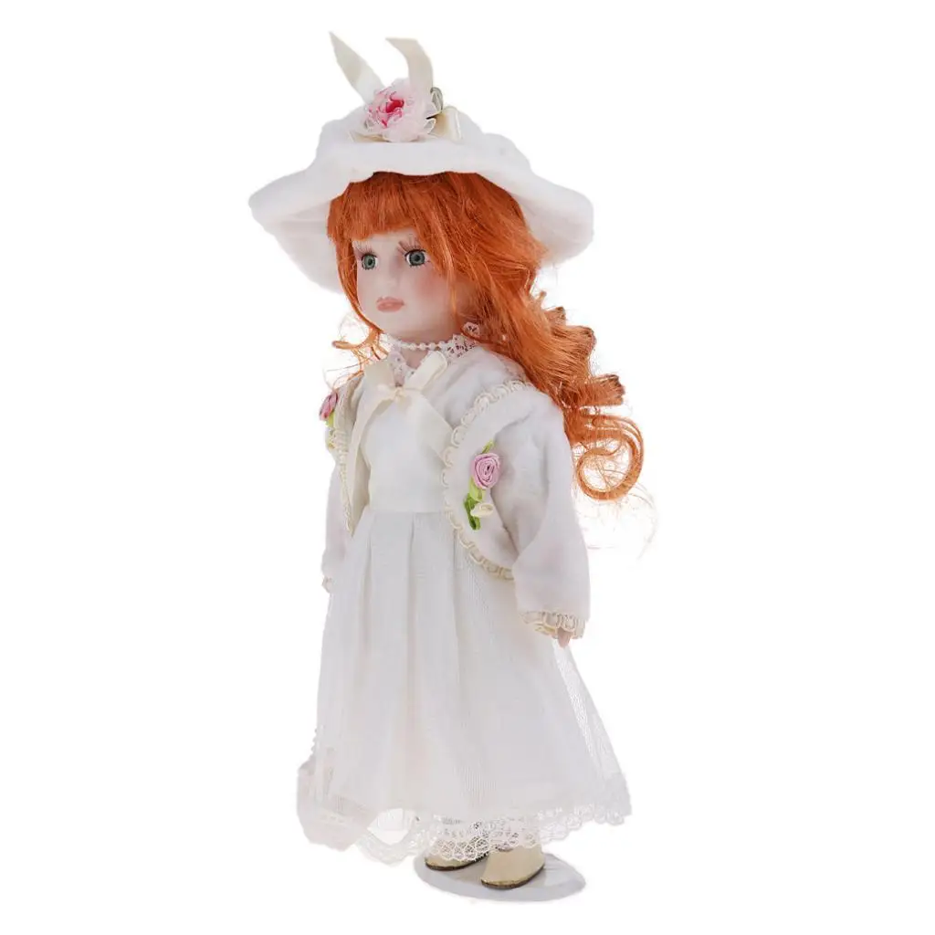 

Porcelain Doll with Clothes and Accessories 1/6 Scale Victorian Collectible Action Figure for Adult and Kids Gift