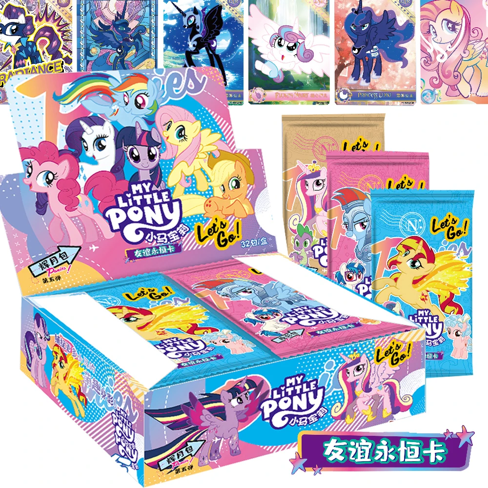 

Genuine My Little Pony Collection Cards Adventure Puzzle Anime Humorous Magical Protagonist Twilight Sparkle Cards Children Gift