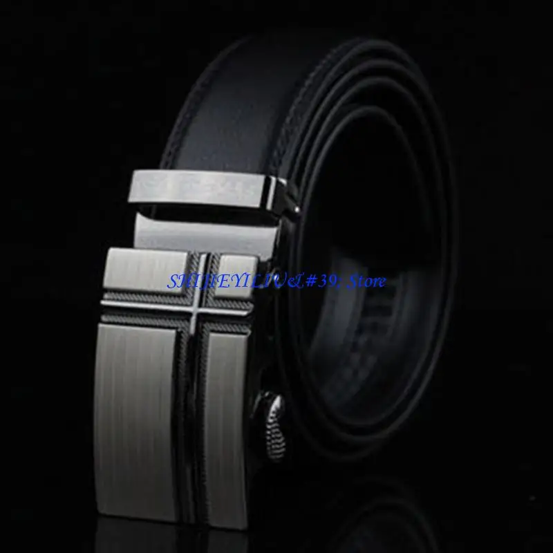 E21F Unique Men Plaque Belt Buckles Ratchet Belt New Replacement Leather Buckles Versatiles Accessory for Daily Use