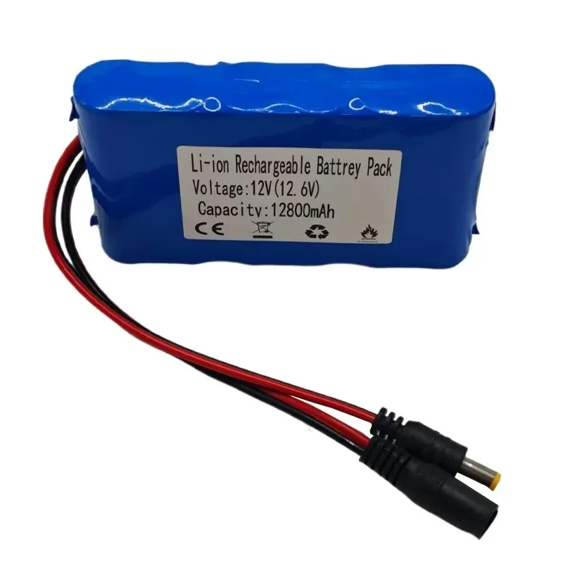 

3S2P 12V 12800mAh Rechargeable Lithium Battery Pack with BMS Lithium Battery Pack Monitoring and Protection Board+12.6V Charger