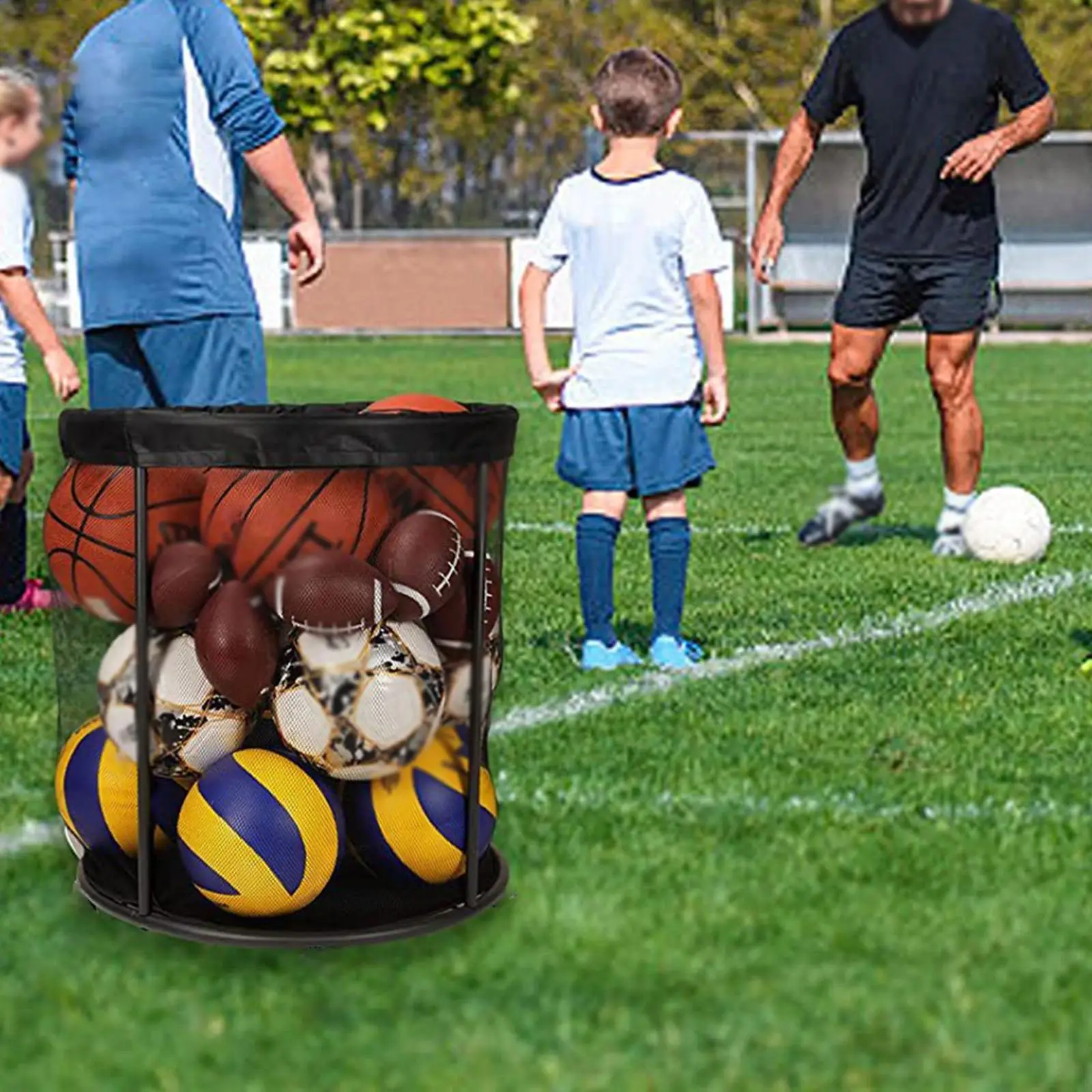 공 보관 축구 공 가방 세탁 바구니 스포츠 공 가방 홀더 의류 배구 축구 차고 수영 장비