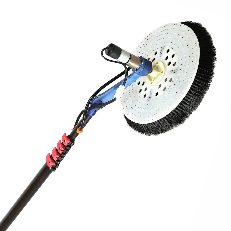 For Solar Panel Cleaning Robot Disposable Aluminum Rotating Brush 40mm Wire 4 Sections Eco Friendly PV Household Maintenance