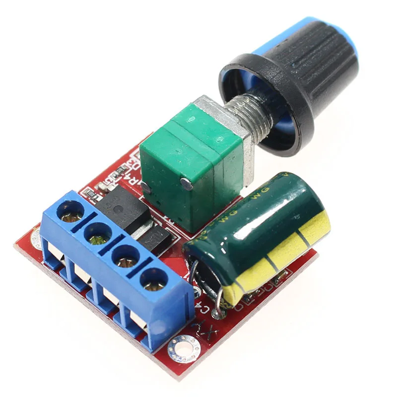 Mini 5A 90W PWM 12V DC Motor Speed Controller Module DC-DC 4.5V-35V Adjustable Speed Regulator Control Governor Switch 24V