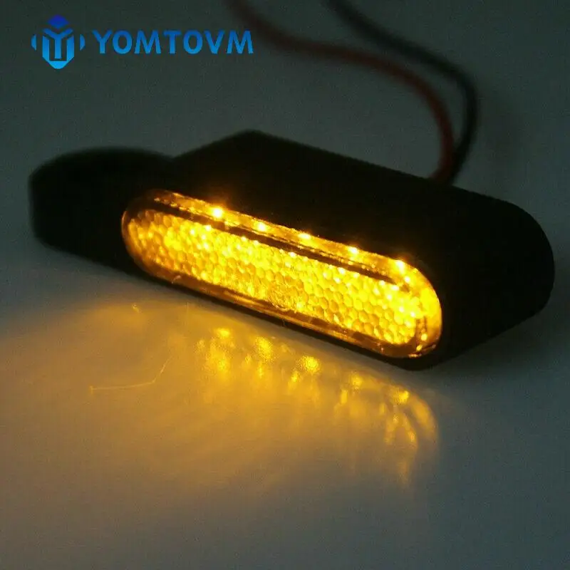 2Pcs Motorcycle Mini LED Turn Signal Running Lights Amber White Blinker Indicators Lamps For Harley Davidson Touring Accessories