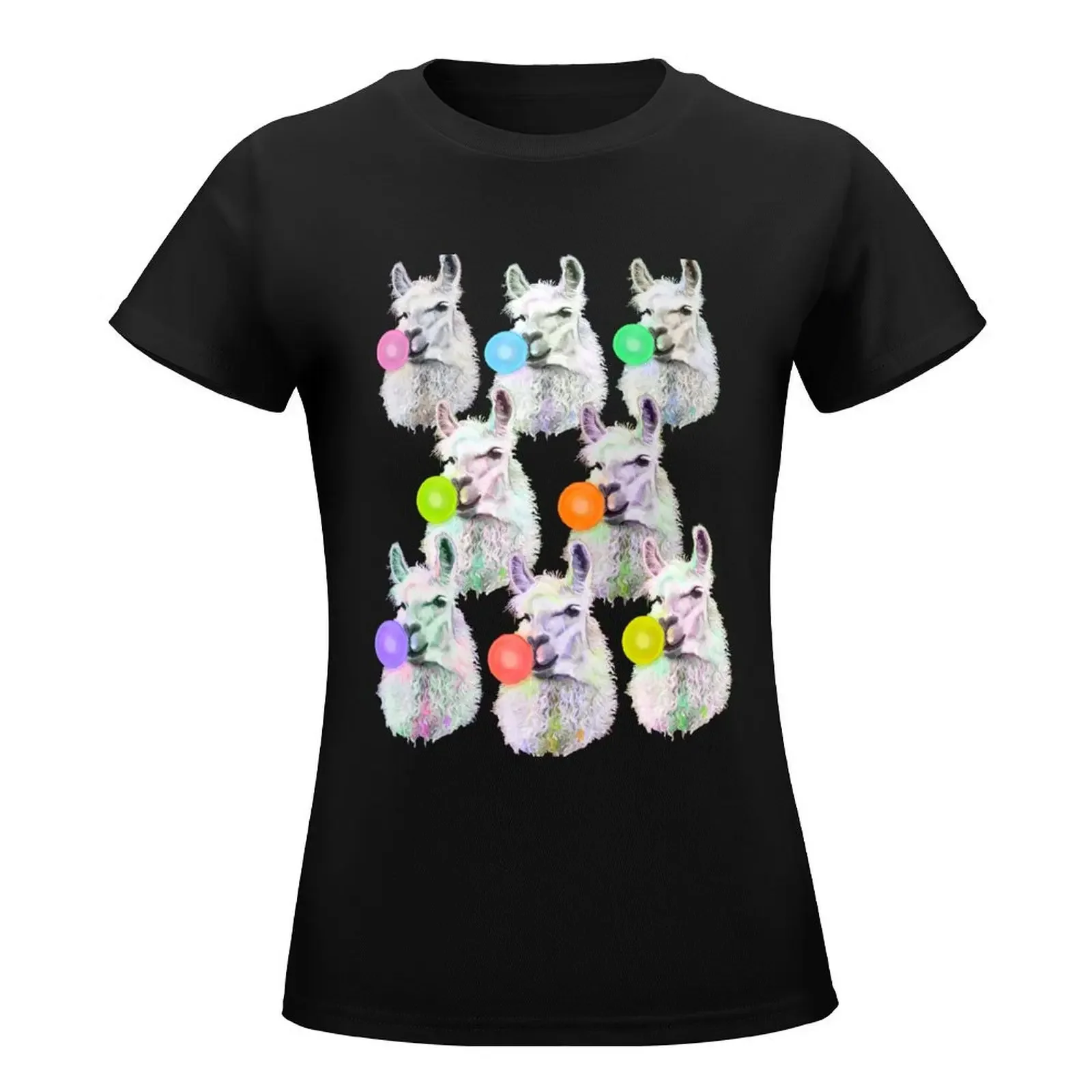 Llama Slumber Party T-Shirt cute tops tees Short sleeve tee Women's tee shirt