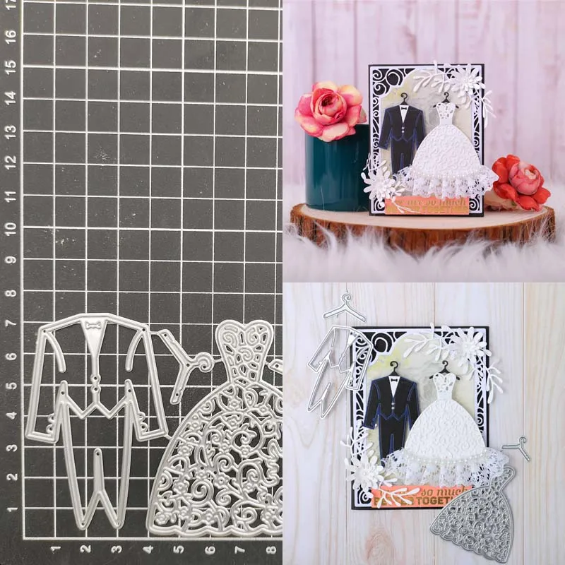 

Wedding Clothing Metal Cutting Dies Stencil Scrapbook Album Stamp Paper Card Embossing Decor Craft Knife Mould