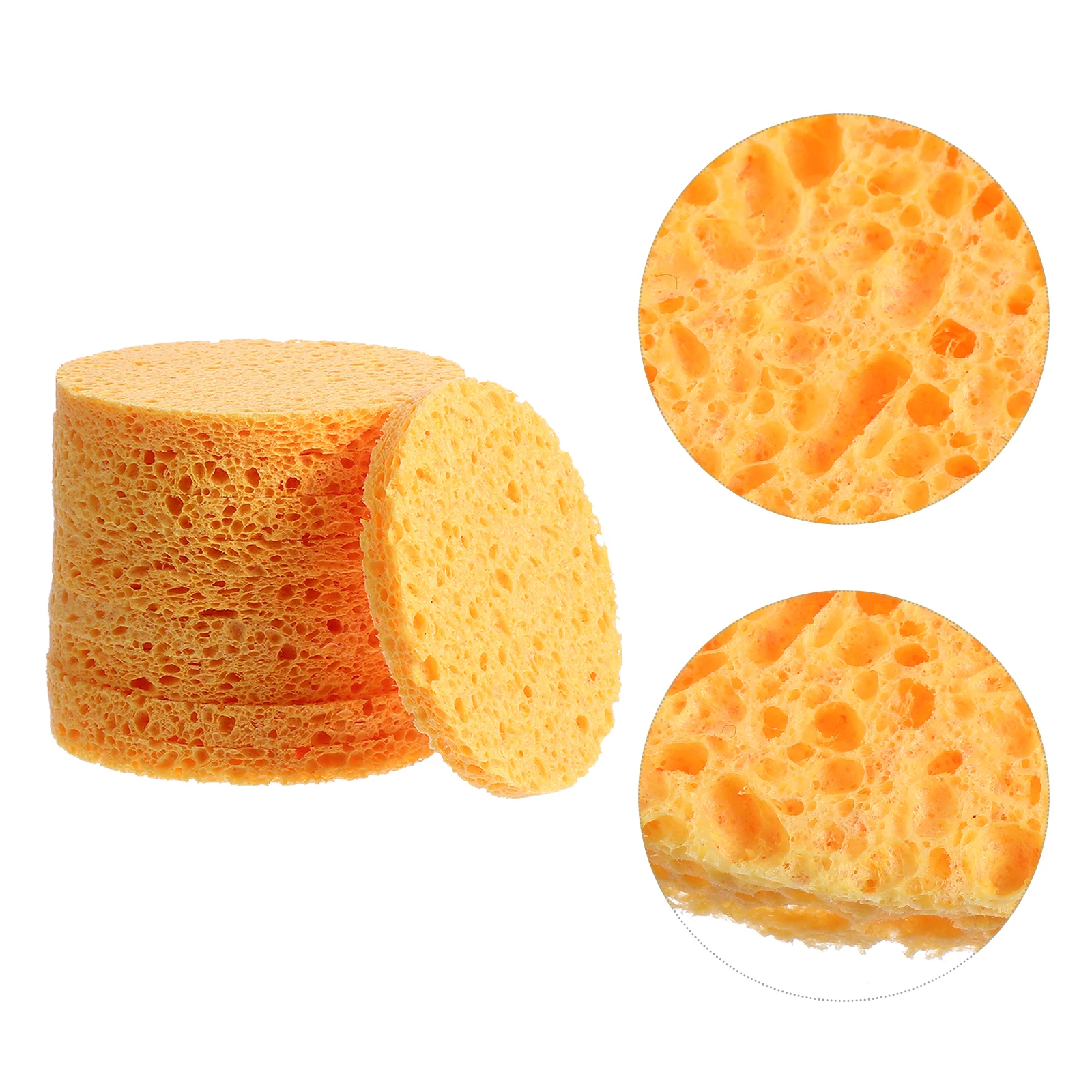

10pcs Facial Sponges Cleansing Pads Wood Pulp Cotton Makeup Remover Compressed Sponges Gently Exfoliates Deep Cleans Safe