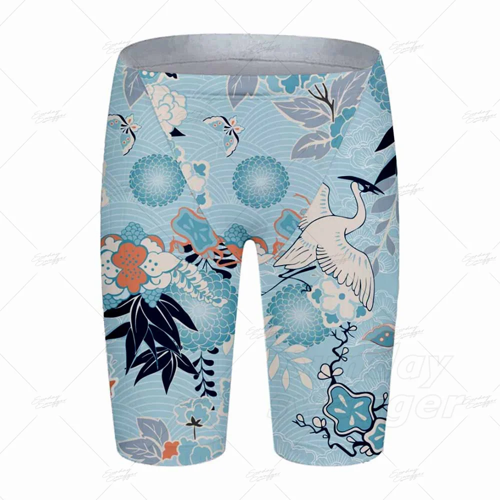 Swim Surf Shorts Men’s Professional Competitive Swim Trunks Funny Printed Quick-Drying Swimwear Surfing Briefs Diving Trunks