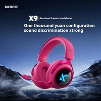 New MCHOSE X9 Wireless Gaming Headphones 7.1 X9 Wireless Bluetooth Earphones Fps With Microphone Esports Custom Headphones Gifts