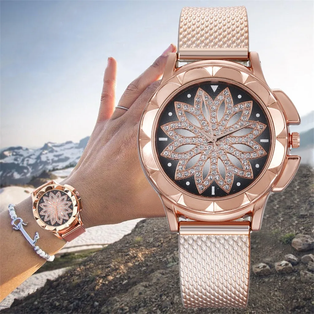 

2023 Fashion Luxury Women'S Watch Creative Exquisite Dial Watch For Women High Quality Mesh Belt Quartz Wrist Watches Reloj