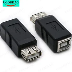 Adaptador USB 2,0 AF/BF tipo A hembra A tipo B, convertidor de conector hembra para ordenador portátil, disco duro, impresora, cámara