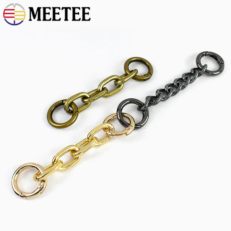 2/4/10Pcs 99/108mm Bag Strap Extension Chain Handbag Chains O Ring Wallet Decor Straps Fashion Metal Buckle DIY Bags Accessories