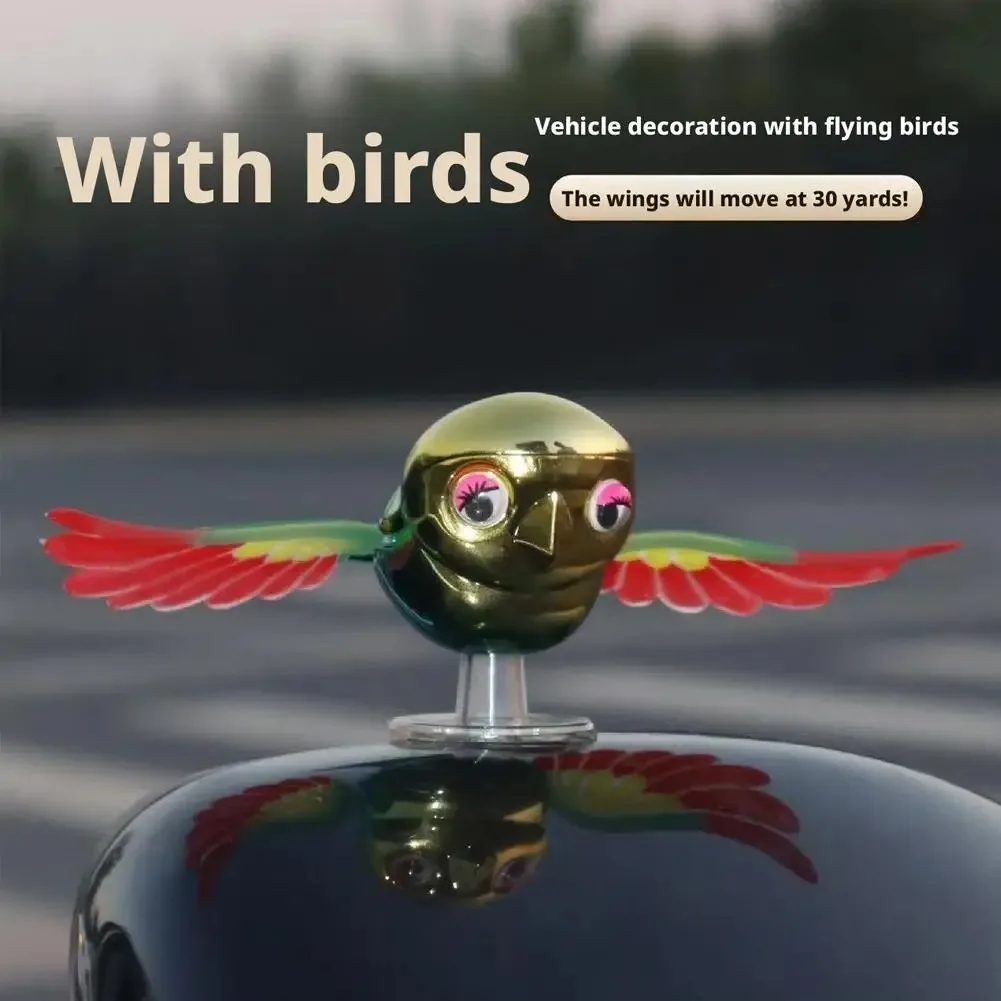 دراجة نارية الحلي الإبداعية تعمل بالرياح غير موصول تحلق الطيور زخرفة الإبداعية تحلق الطيور دراجة نارية معلقة الديكور