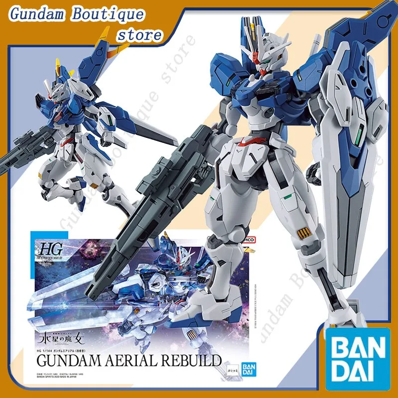 Bandai Genuine GUNDAM AERIAL REBUILD HG The Witch From Mercury Anime Action Figure Robot Collectible Assembly Model Toy Gift Kid