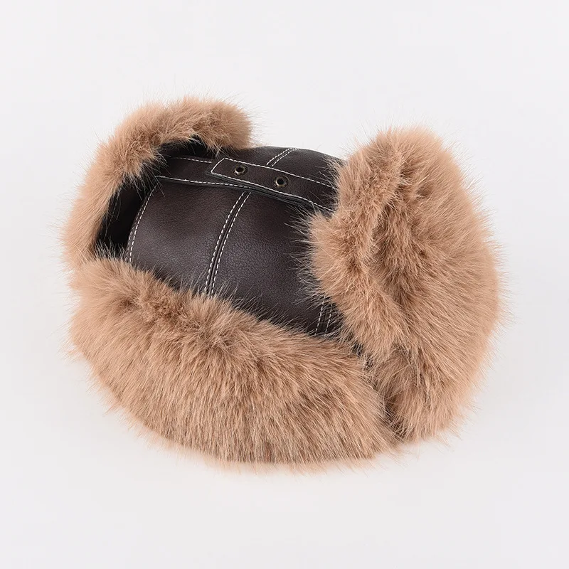 Ushanka Unisex Autumn And Winter All-matching Fleece-lined Thickened Flight Helmet Cycling Plush Cold-proof Warm Earflaps Cap 4