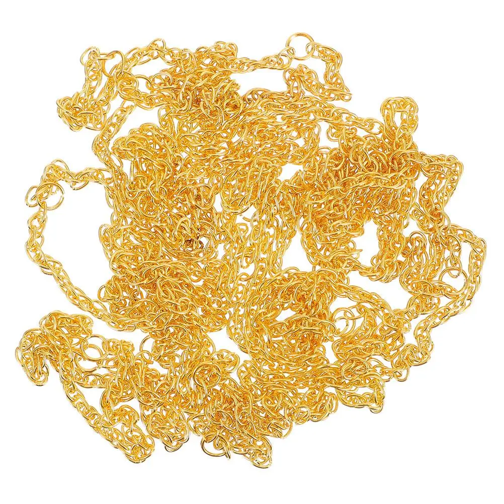 

50pcs Mini Gold Chain Dress up Necklace (No. 8 Duck Chain)Princess Chains Decors Dolls Alloy for Toy