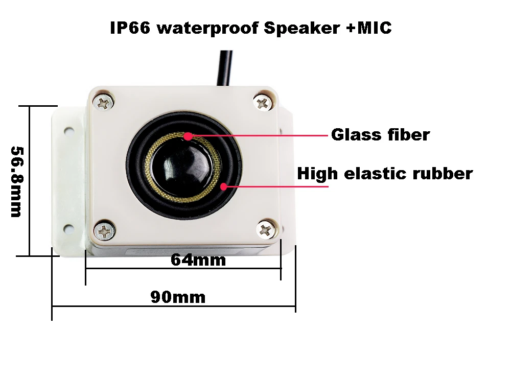 Imagem -03 - Impermeável Microfone Alto-falante em Dispositivo para Câmera de Segurança ao ar Livre Câmera ip Gravação de Áudio Interfone Bidirecional