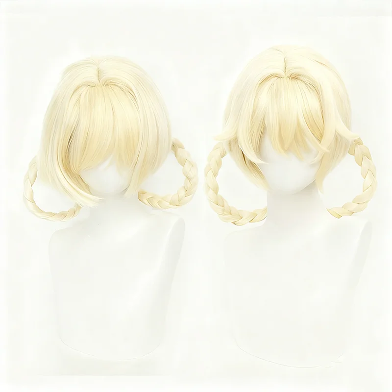 Game Genshin Impact Jahoda Cosplay Wig Womem Lolita Golden Hair Heat Resistant Synthetic Wig Carnival Dress Up Prop