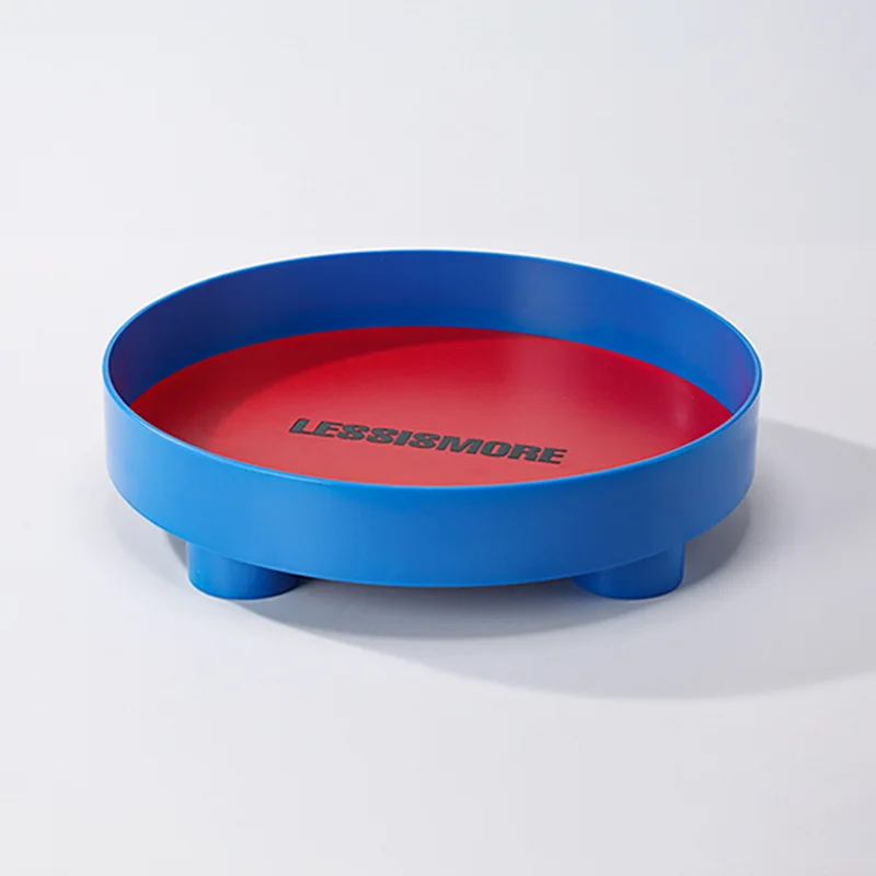 30cm Multi-functional Round Plastic Storage Tray. Fruit Plate Storage Tray. Cup And Perfume Miscellaneous Storage Tray