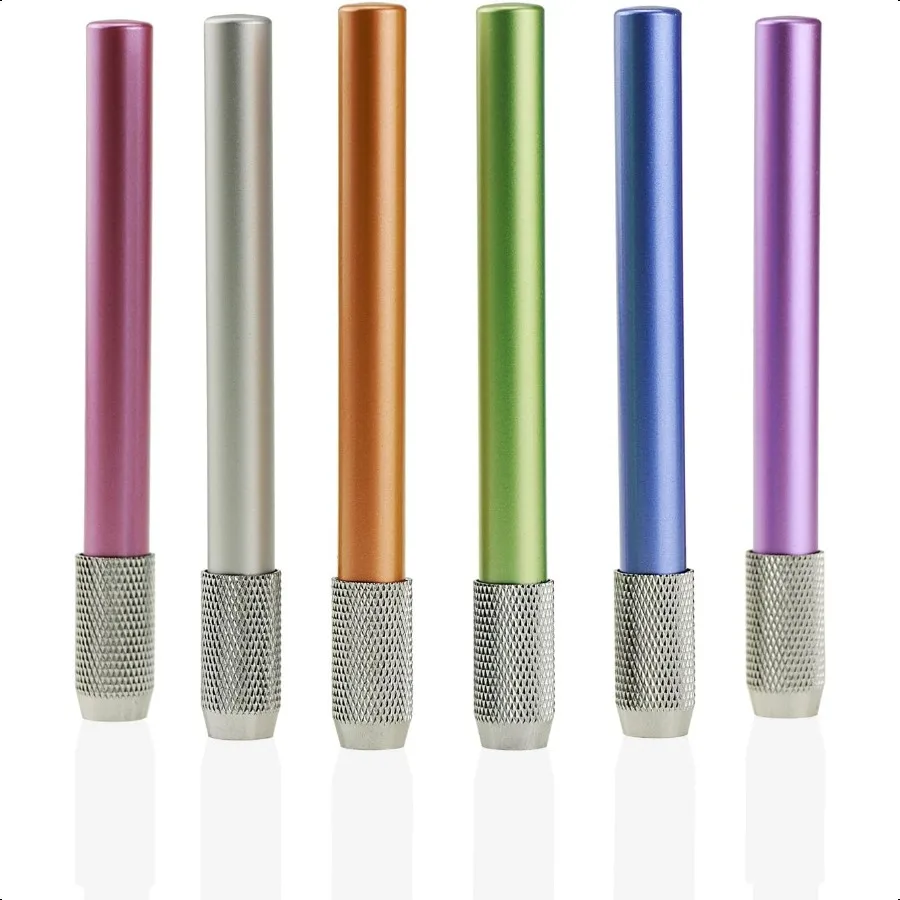 

Aluminum Assorted Colors Pencil Lengthener Pencil Extender Holder for Colored Pencils in Regular Size 6 Pcs