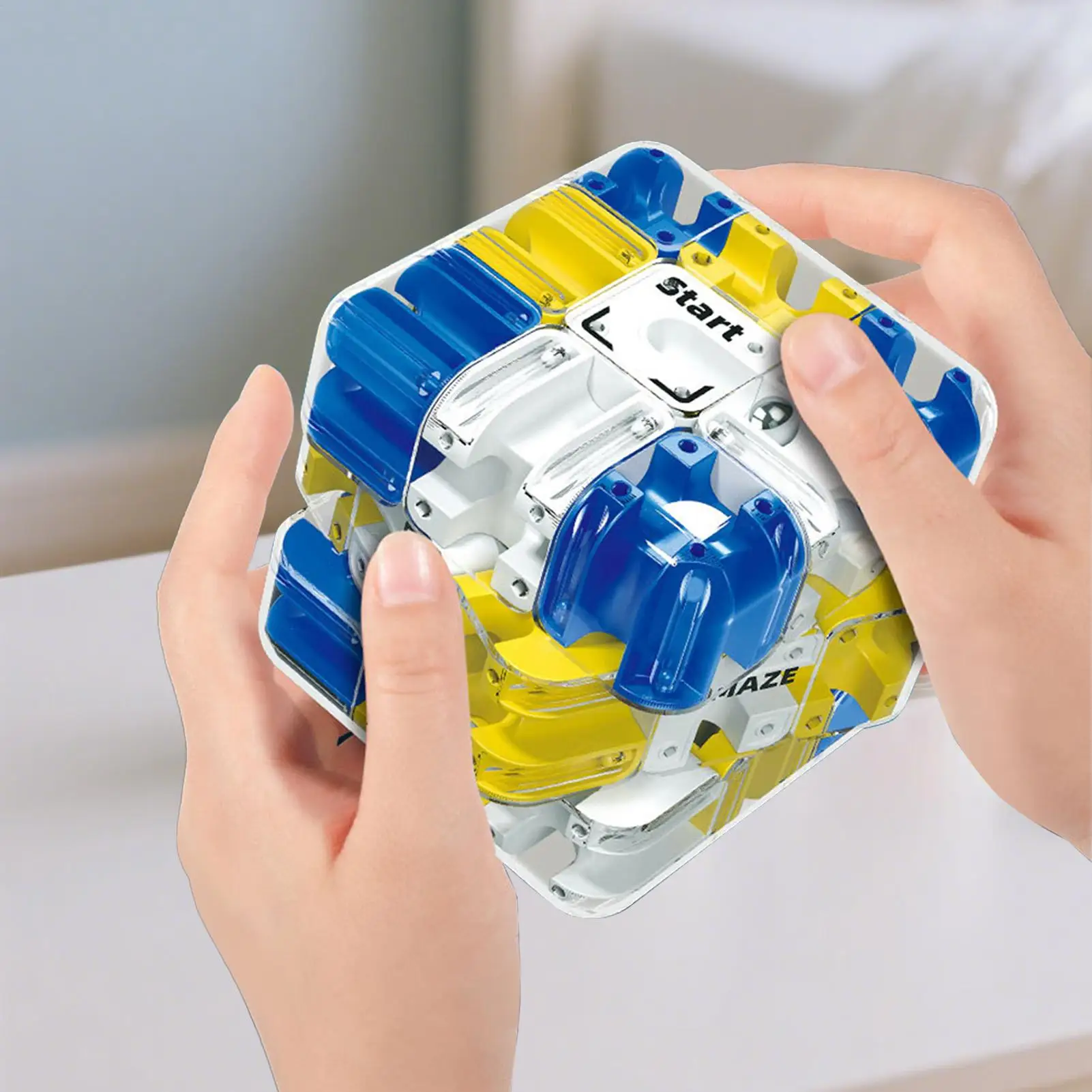 Labirinto rolo bola jogo 3d rolando bola labirinto cubo alívio do estresse pensamento lógico brinquedo para reunião de família festa em sala de aula