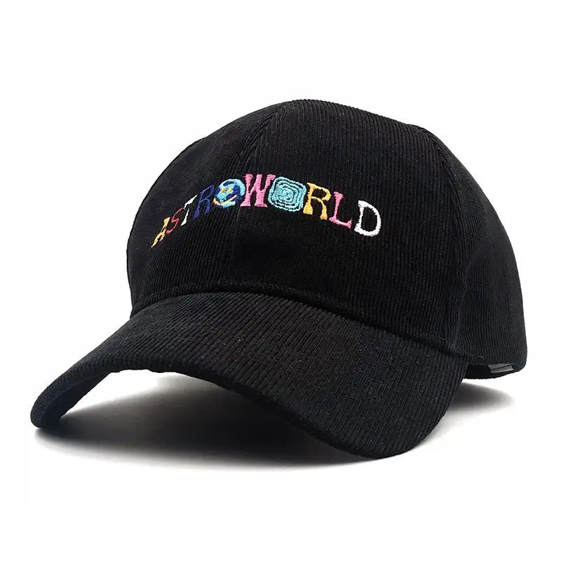 

Spring Autumn Corduroy Baseball Caps Men Women Vintage ASTROWORLD Letter Embroidered Hat Unisex Adjustable Snapback Hip Hop Hats