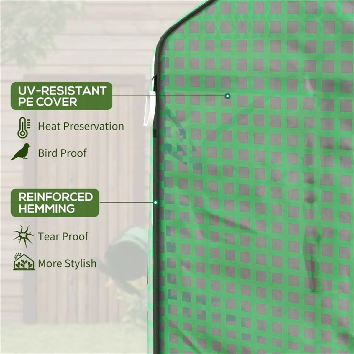 الأثاث الخارجي دفيئة صغيرة باللون الأخضر