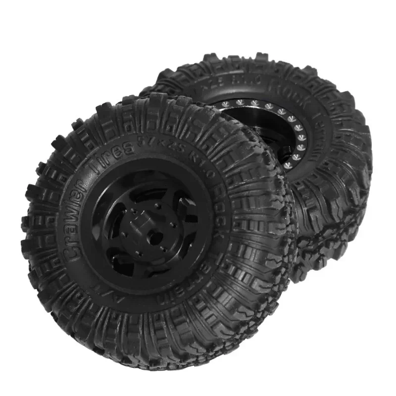 1/18 TRX4M 브론코 디펜더 업그레이드 부품용 4PCS 1.0인치 휠 허브 타이어 키트