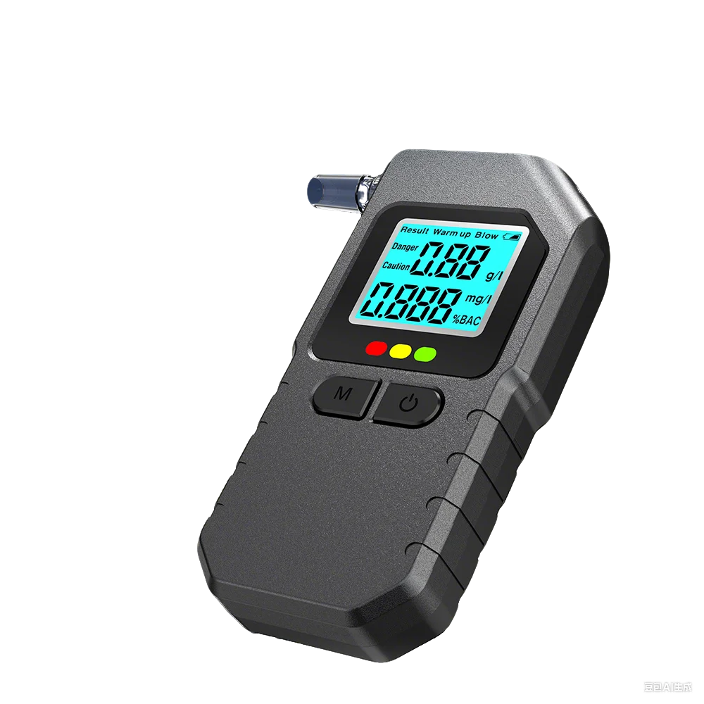 Portable High-Precision Breath Alcohol Test Device Liquid Crystal Display Self-Testing Sensor Instrument for Home Tester