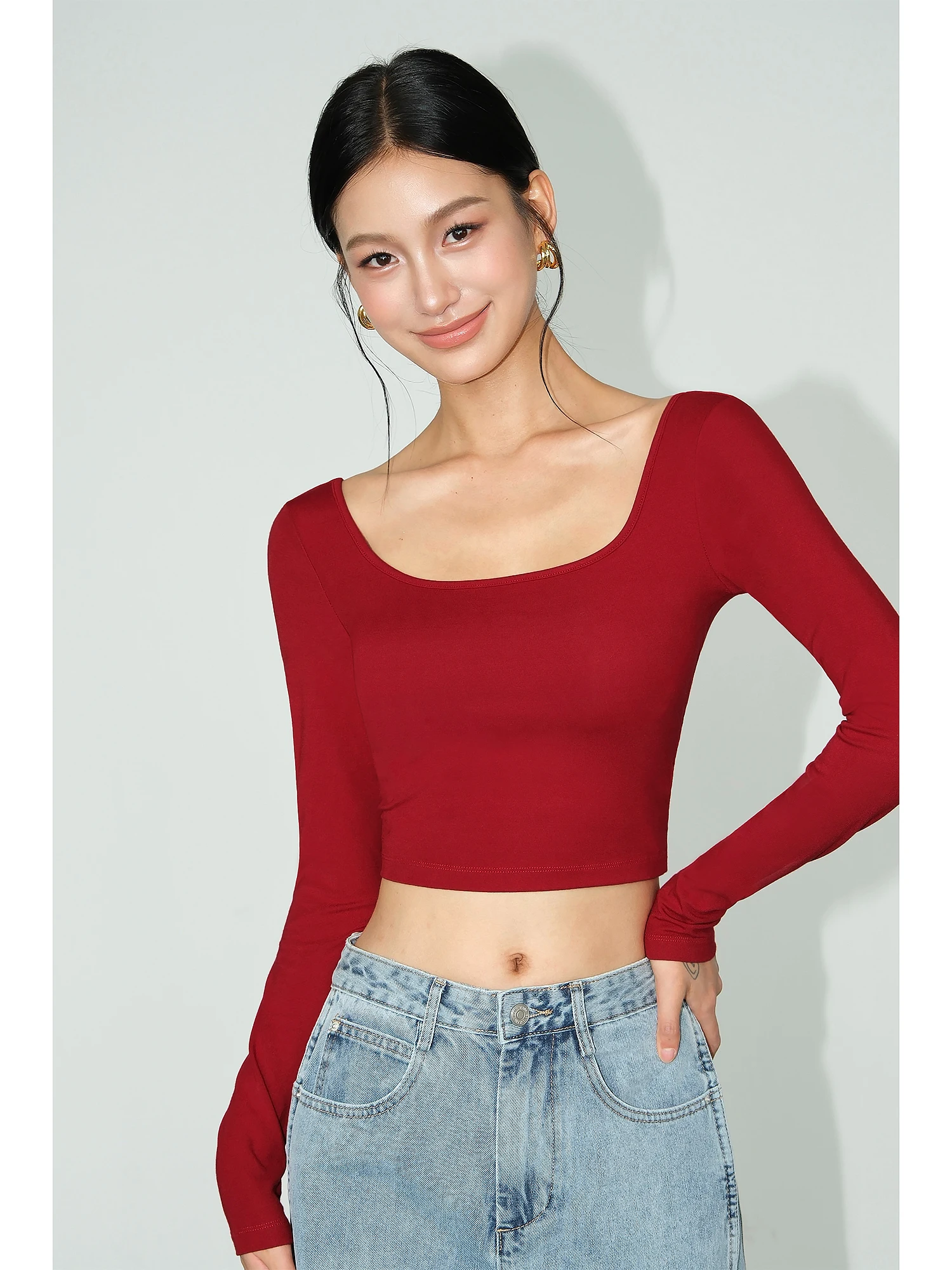 

Женское нижнее белье NEVA HU с квадратным воротником, облегающее нижнее белье, базовый слой, топ Faion, осенняя одежда