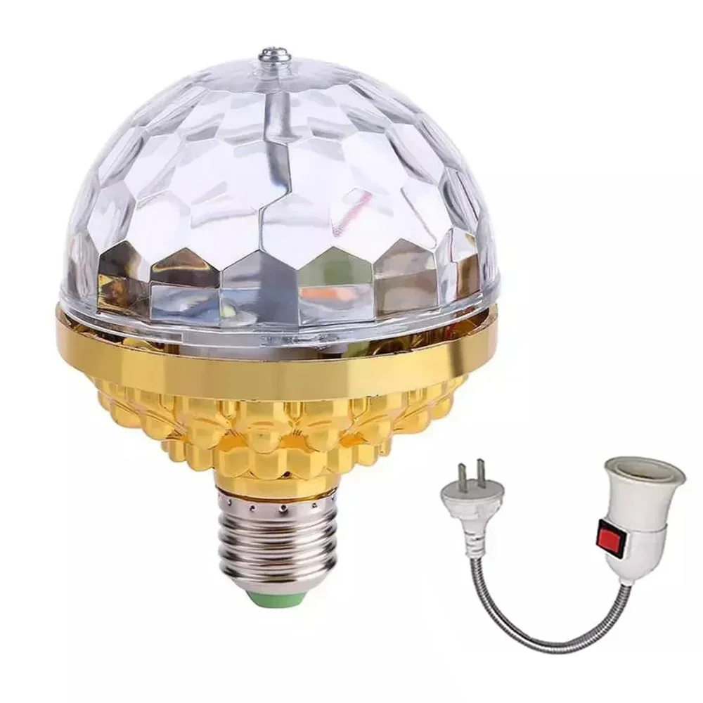 

Golden Stage Disco Lights 360° Aotu Rotating Colorful Party lamp E26 E27 Disco Bulb Light LED Bulb for Indoor