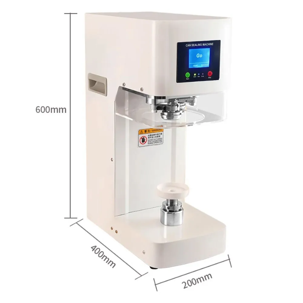 자동 회전 지퍼 탑 캔 씰링 기계, 5.5mm PET 병 캔, 맥주 캔 씰러, 식품 음료 소다용