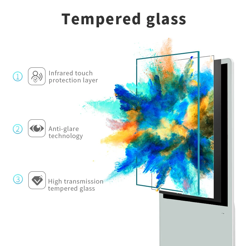 شاشة LCD تعمل باللمس ، كشك إعلانات ، مركز تسوق ، واقفة على الأرض ، شاشة عرض لافتات رقمية ، 32 بوصة ، 42 بوصة ، 50 بوصة ، 55 بوصة ، 65 بوصة ، OEM