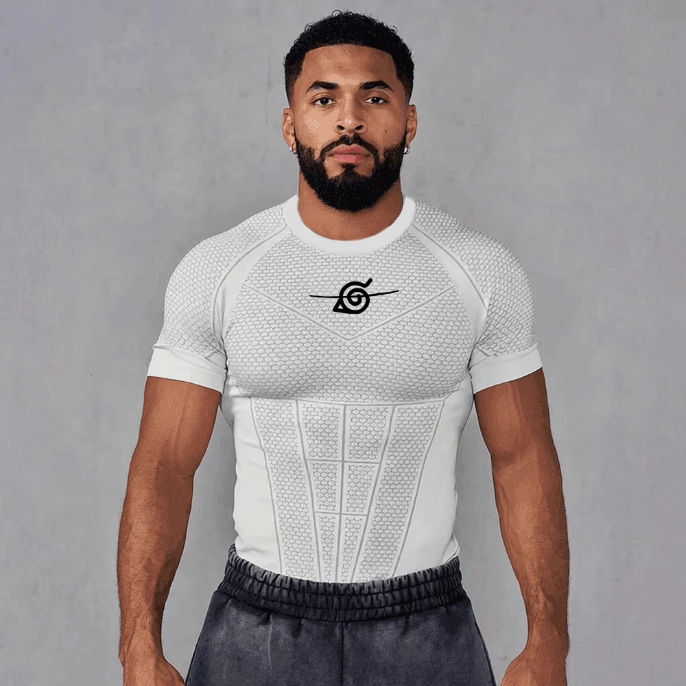 Bandai Anime Gym Quick Dry Compression Top Men's Sports T-Shirt Summer Rashguard Jogging Cycling Jersey Running Tshirt