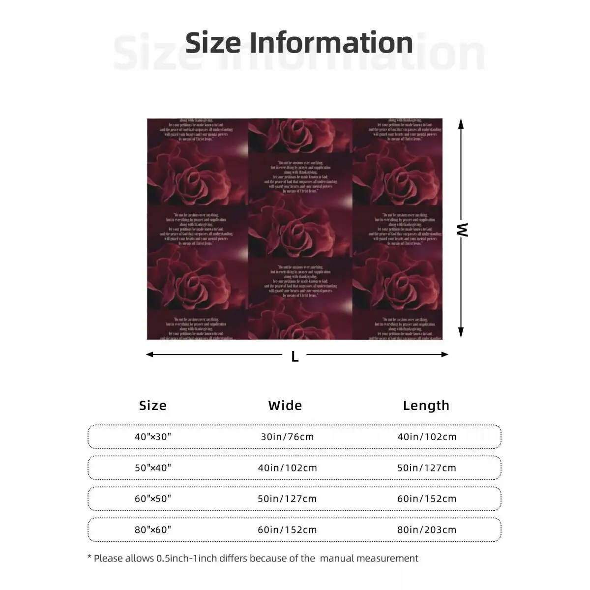 فيليبيانز 4:6,7 رمي بطانية منقوشة على الأريكة بطانيات كبيرة مشعر مرجحة