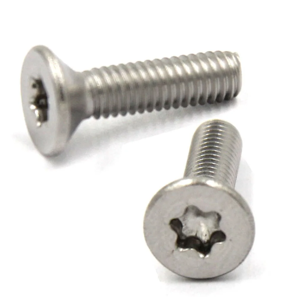 50Pcs/Bag  M2.5 M3  316 Stainless Steel A4-80 Torx Six-Lobe Countersunk GB2673 Security Screw  Six Lobe Bolt