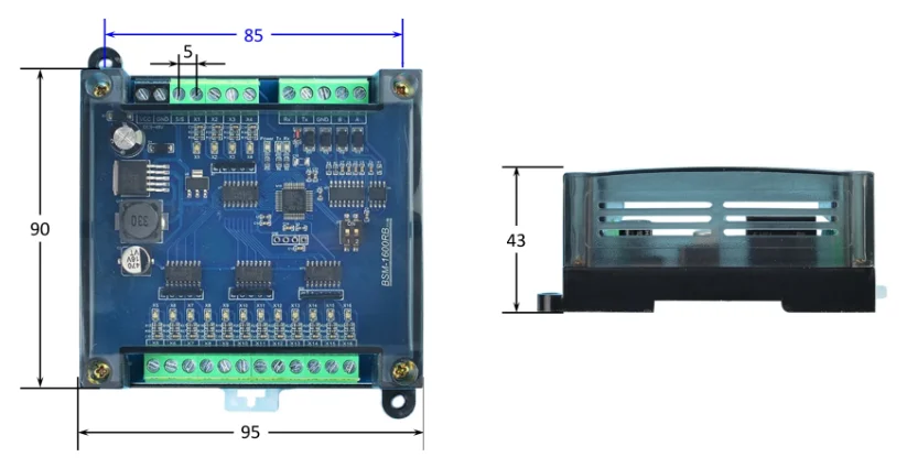 CWT-BK-0404R-S 4Di 4Do Entrada y salida digital Módulo Io Modbus Rs485