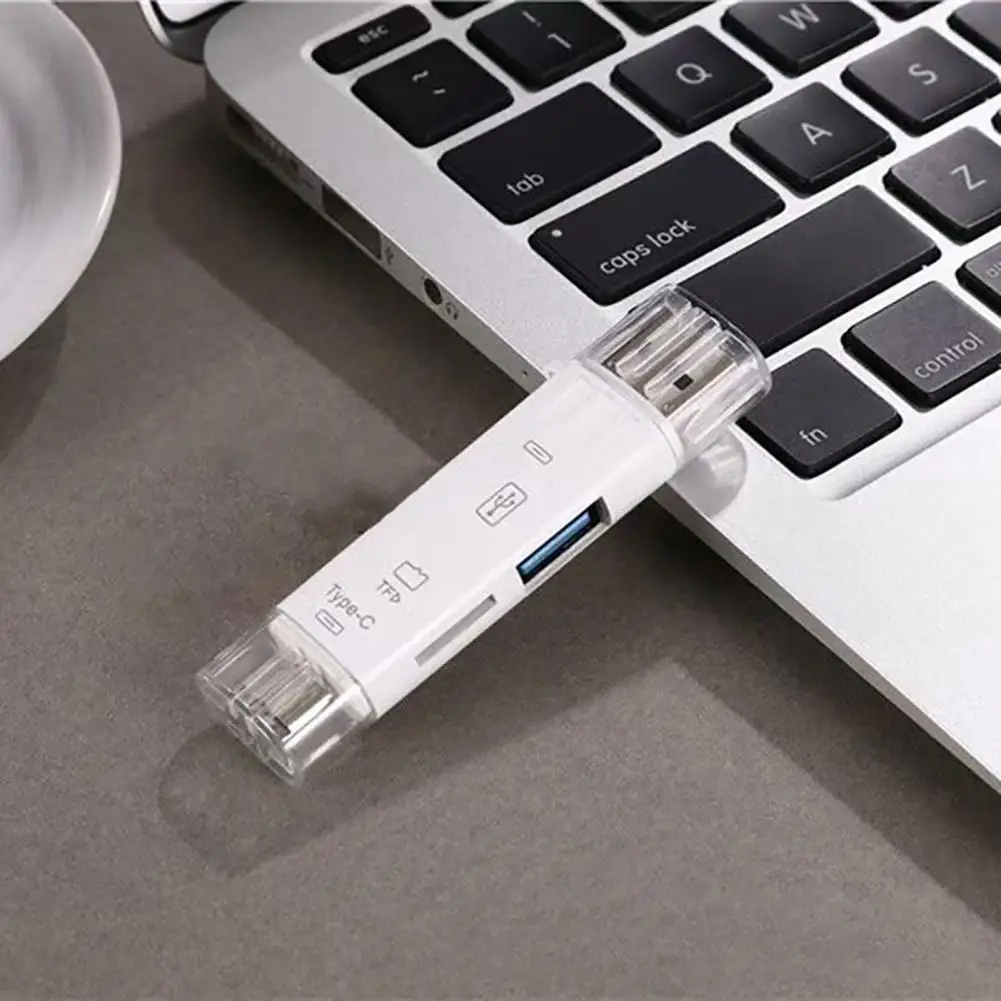 Pembaca Kartu 5-In-1USB 3.0 Ke SD Micro TF Adaptor Kartu Memori untuk PC Laptop Aksesori Multi-smart Cardreader Pembaca Kartu