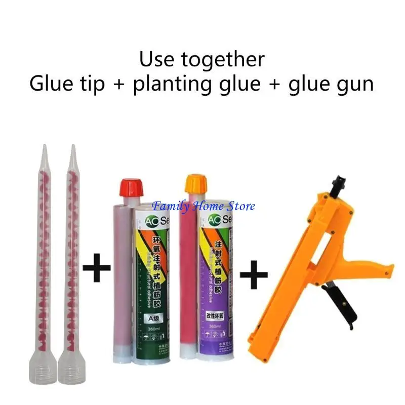 

P0UF 20Pcs Professional Static Mixing Nozzle Static Mixing Tube Adhesives Mixer