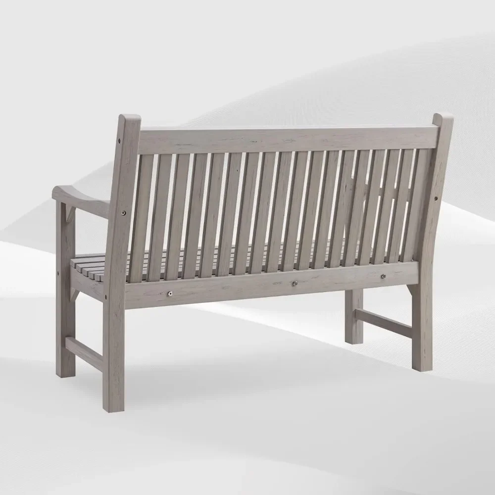 Garden Benches, Two Person Polymer Terrace Benches, All-weather Outdoor Benches That Never Decay or Fade,