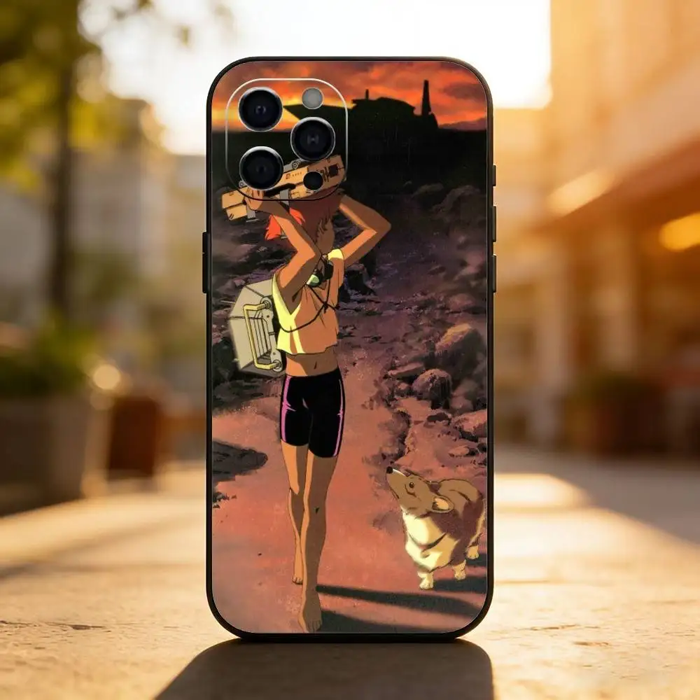 La custodia per telefono Showa Anime Cowboy Bebop per iPhone 17,16,15,14,13,12,11 Plus,Pro,Max,XS Cover morbida in silicone nero