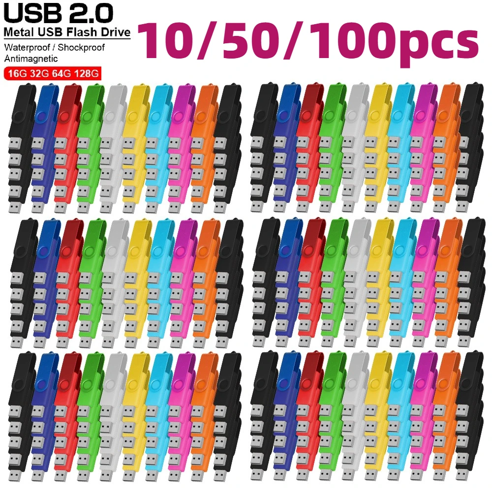 

10/50/100 pcs/lot USB 2.0 Flash Drive Flash Memory Card 32GB Pendrive 64GB USB Stick 1GB 16GB 64GB Memory Stick U Disk Free Logo