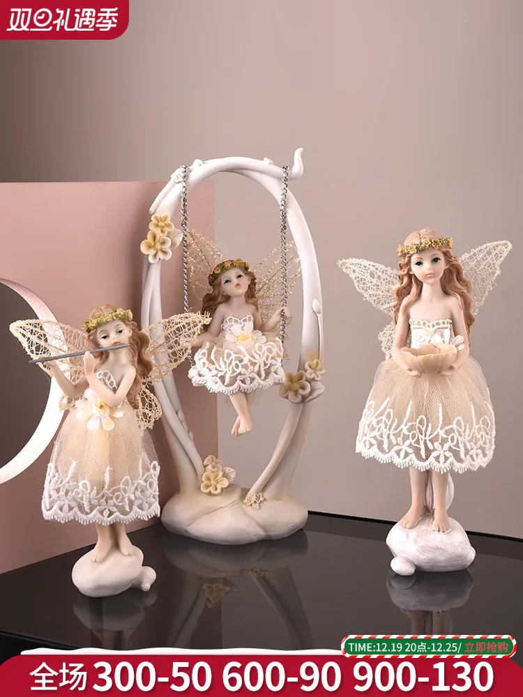 

European style angel ornaments, home decor, living room, wine cabinet decorations, creative gifts for best friends, small decora